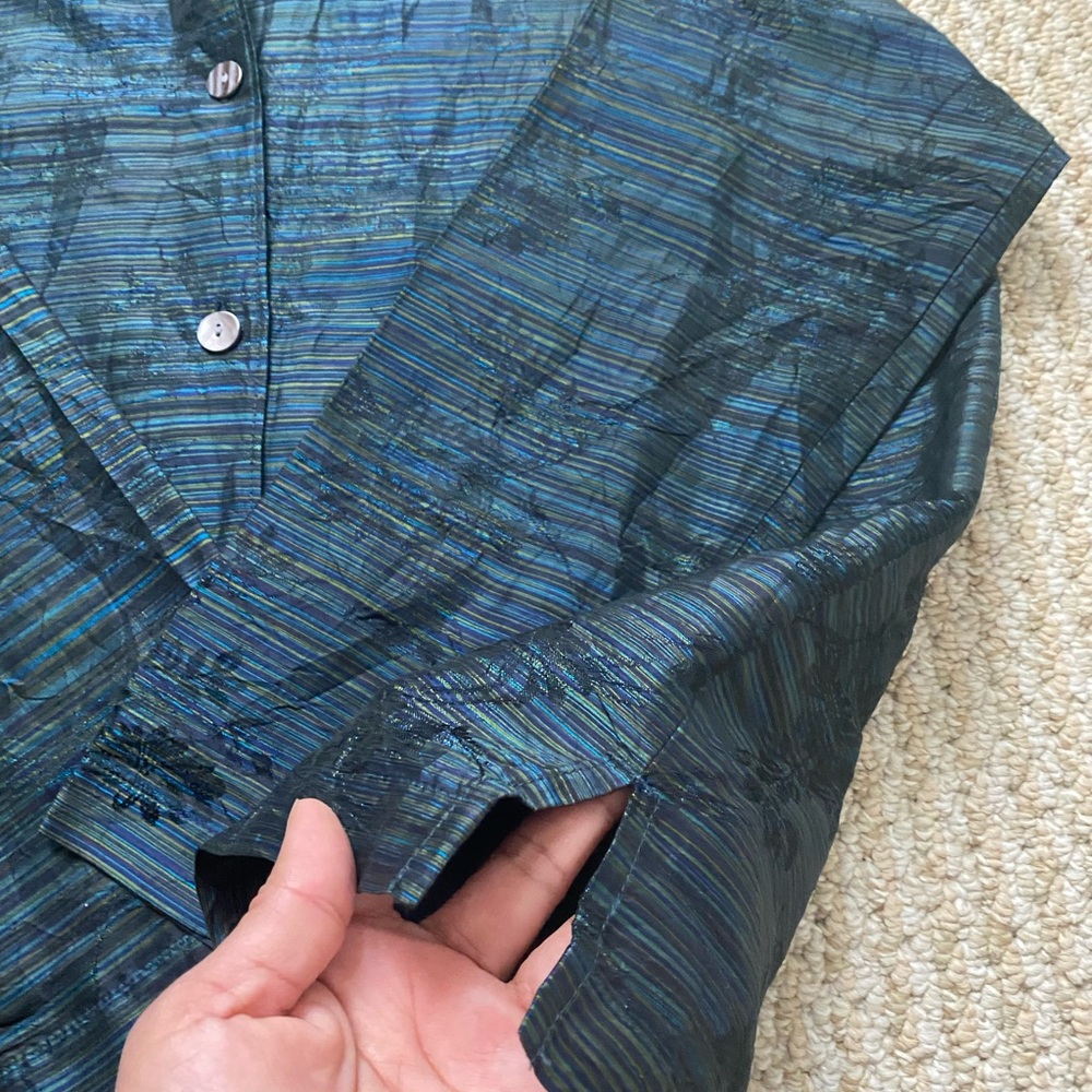 FRENCH LAUNDRY | 100% Silk Blouse Button-down Size Medium - Picture 11 of 13